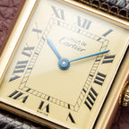 Cartier Tank Must de Roman Lemon Dial Vermeil from 1980s