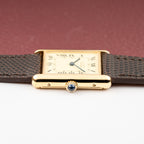 Cartier Tank Must de Roman Lemon Dial Vermeil from 1980s