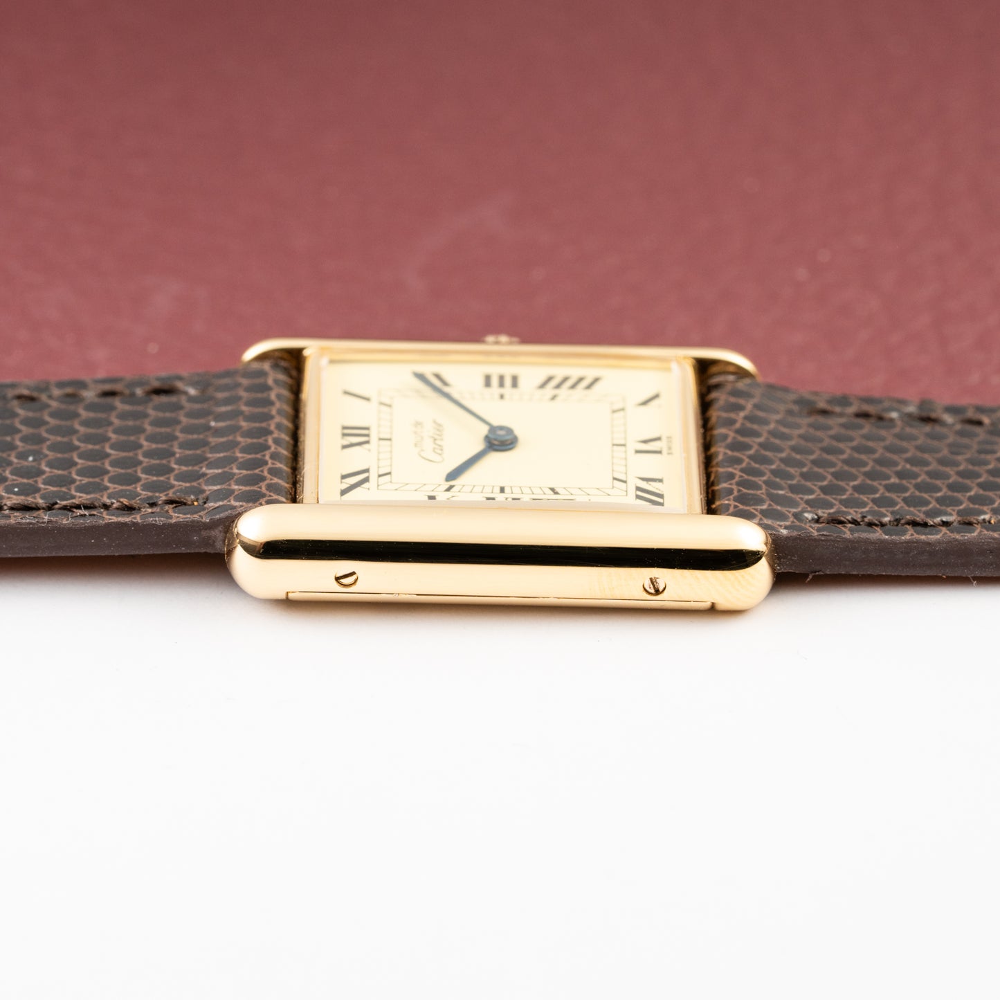 Cartier Tank Must de Roman Lemon Dial Vermeil from 1980s