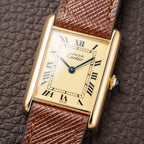 Cartier Tank Must de Roman Lemon Dial Vermeil from 1980s