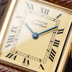 Cartier Tank Must de Roman Lemon Dial Vermeil from 1980s