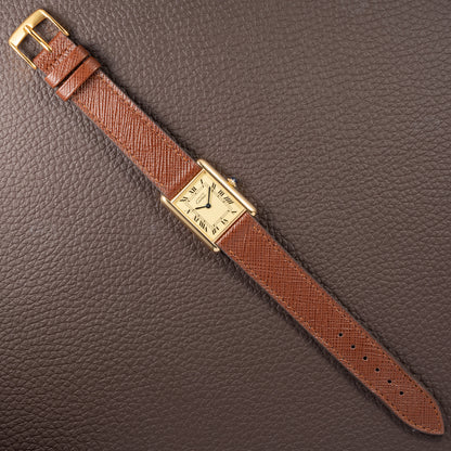 Cartier Tank Must de Roman Lemon Dial Vermeil from 1980s