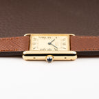 Cartier Tank Must de Roman Lemon Dial Vermeil from 1980s