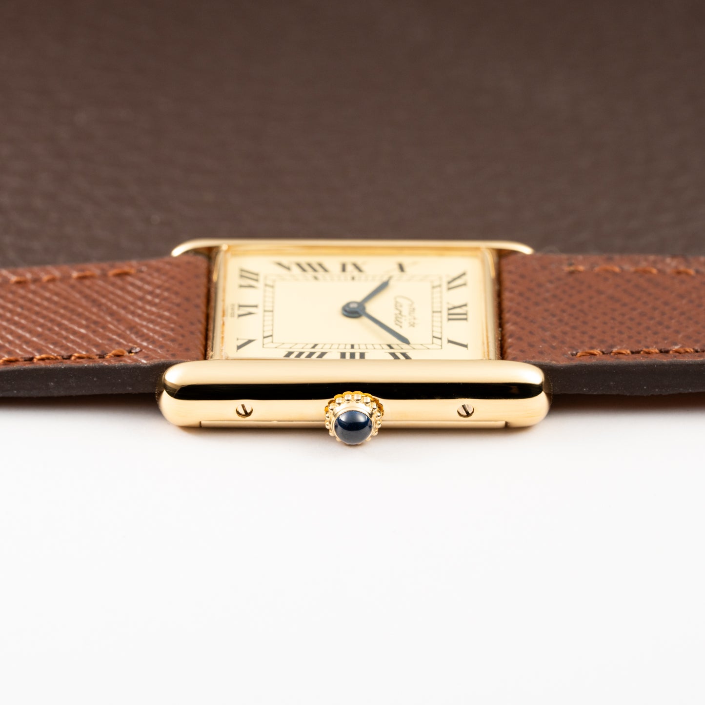 Cartier Tank Must de Roman Lemon Dial Vermeil from 1980s