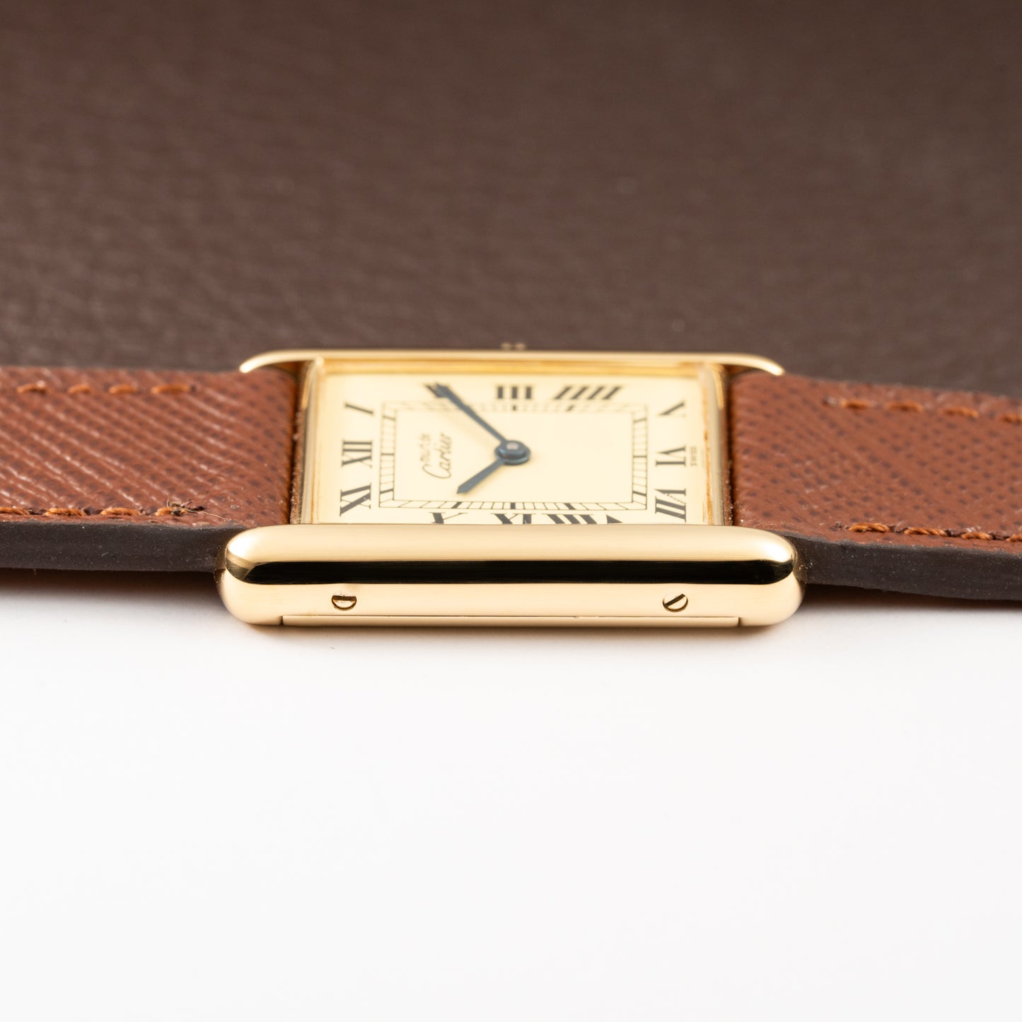 Cartier Tank Must de Roman Lemon Dial Vermeil from 1980s