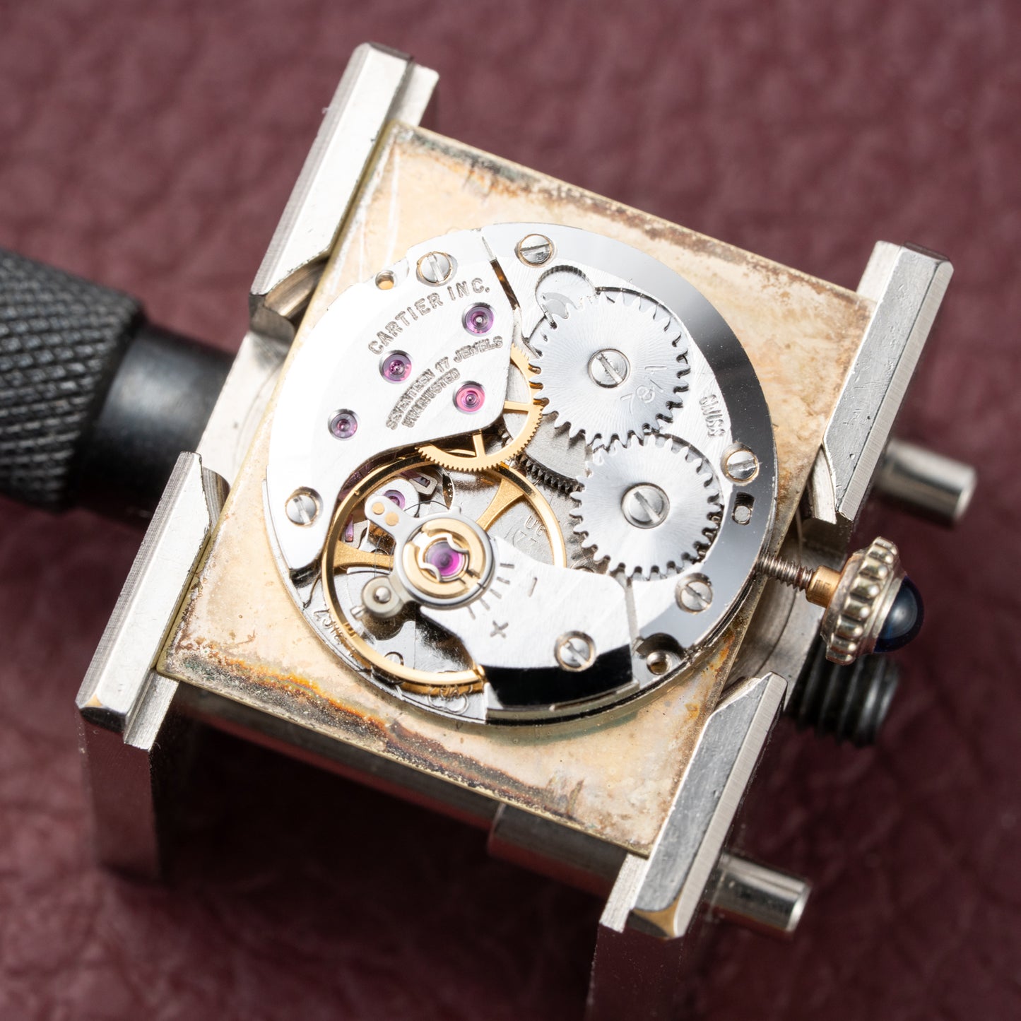 Cartier Tank Must de Roman Lemon Dial Vermeil from 1980s