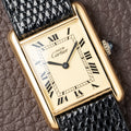Cartier Tank Must de Roman Lemon Dial Vermeil from 1980s