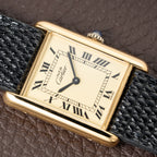 Cartier Tank Must de Roman Lemon Dial Vermeil from 1980s
