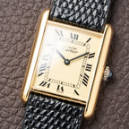 Cartier Tank Must de Roman Lemon Dial Vermeil from 1980s
