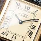 Cartier Tank Must de Roman Lemon Dial Vermeil from 1980s