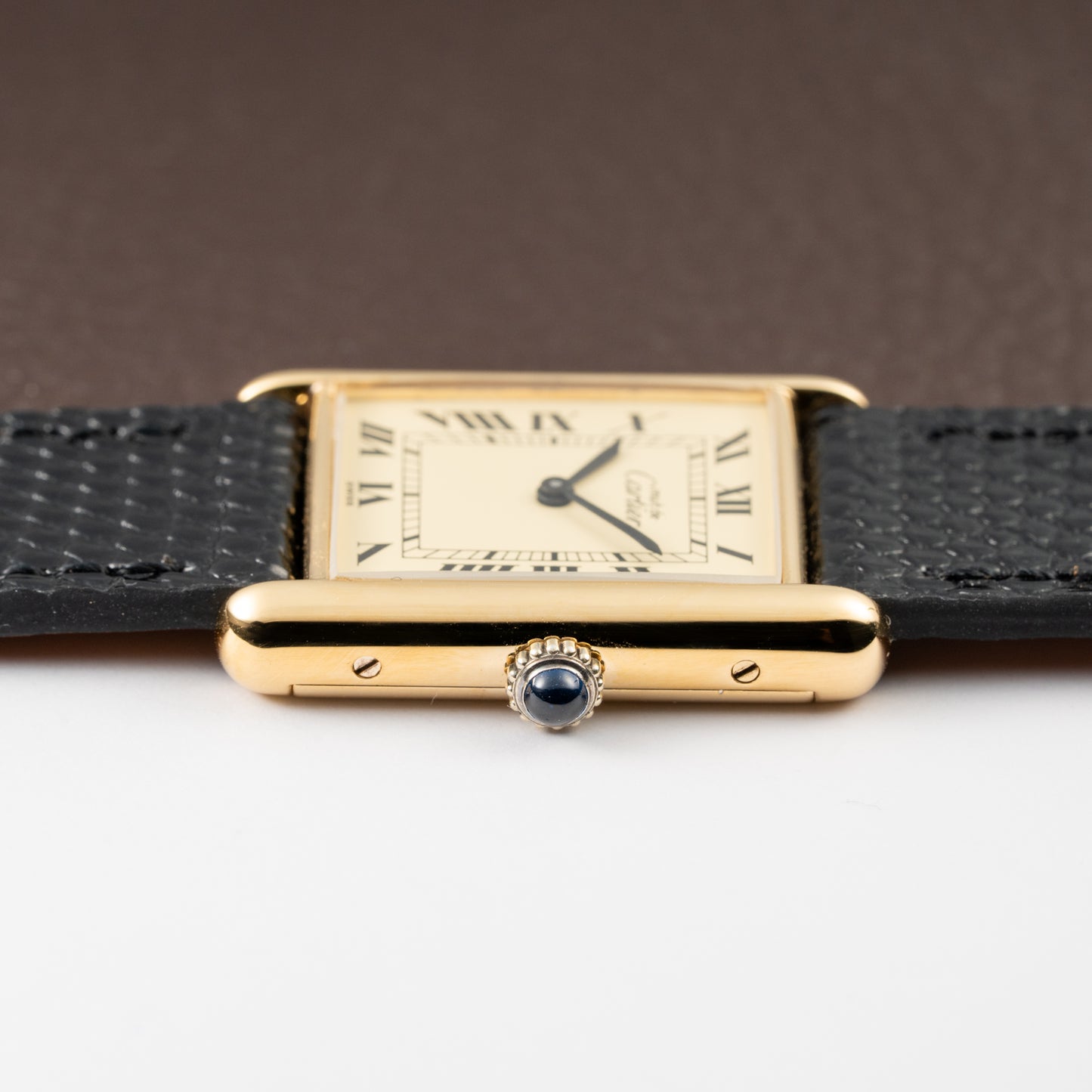 Cartier Tank Must de Roman Lemon Dial Vermeil from 1980s