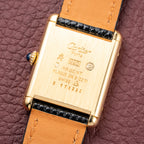 Cartier Tank Must de Black Roman Vermeil GM 1980s