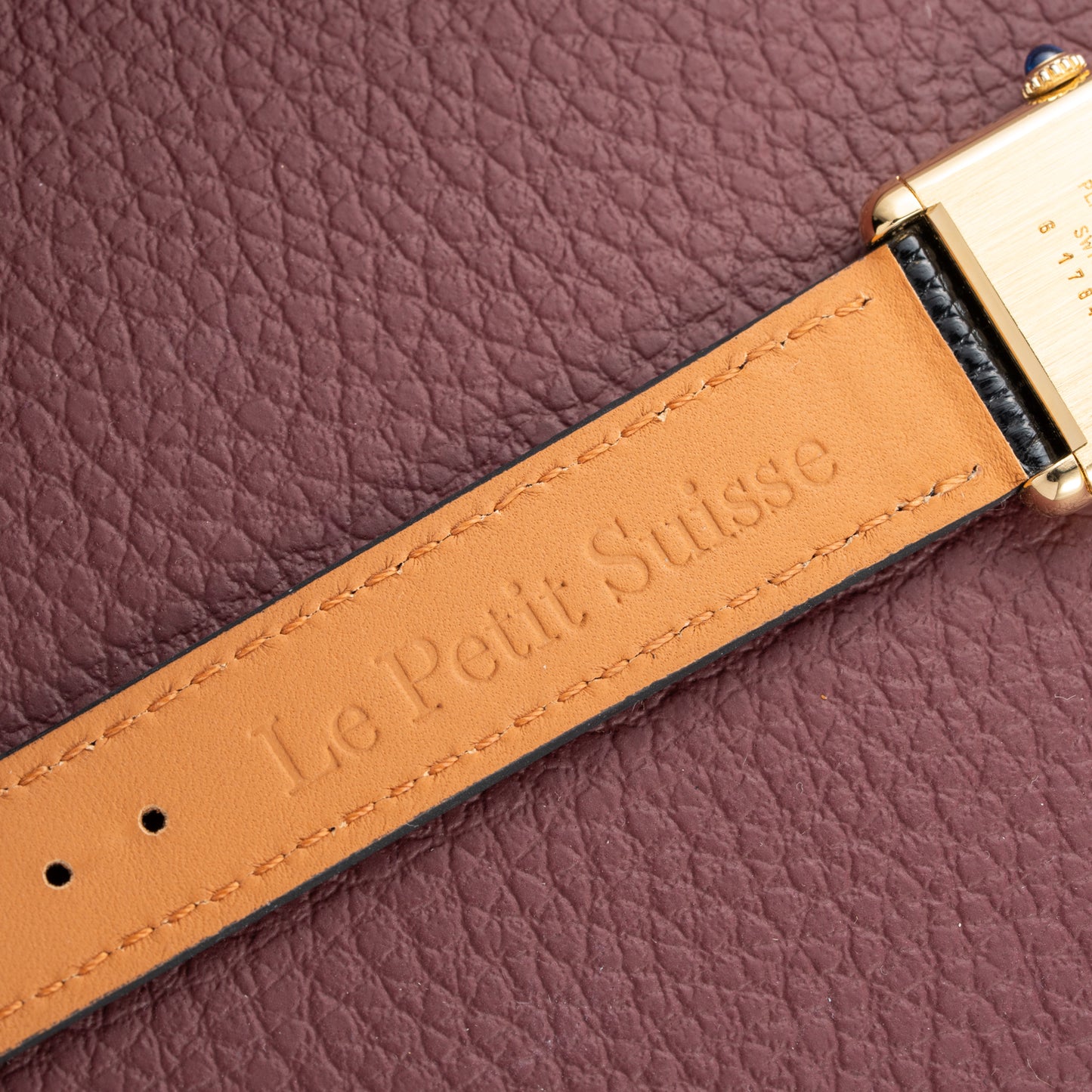 Cartier Tank Must de Black Roman Vermeil GM 1980s
