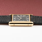 Cartier Tank Must de Black Roman Vermeil GM 1980s