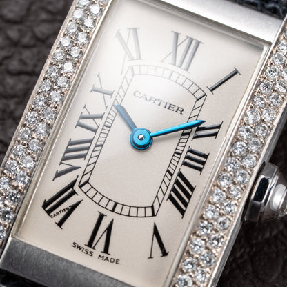 Cartier Américaine Factory Diamond Set 18k White Gold Full Set Ref 2489 from 2002