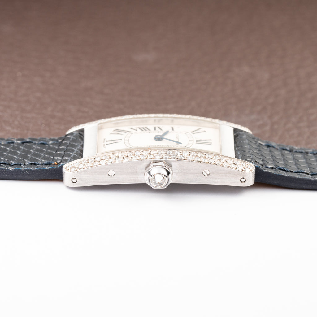 Cartier Américaine Factory Diamond Set 18k White Gold Full Set Ref 2489 from 2002