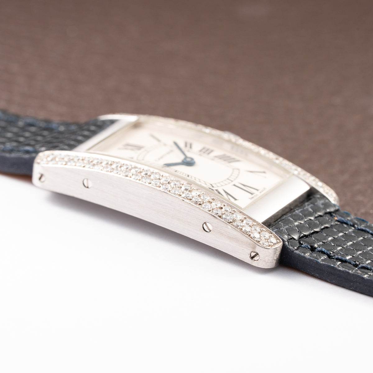 Cartier Américaine Factory Diamond Set 18k White Gold Full Set Ref 2489 from 2002