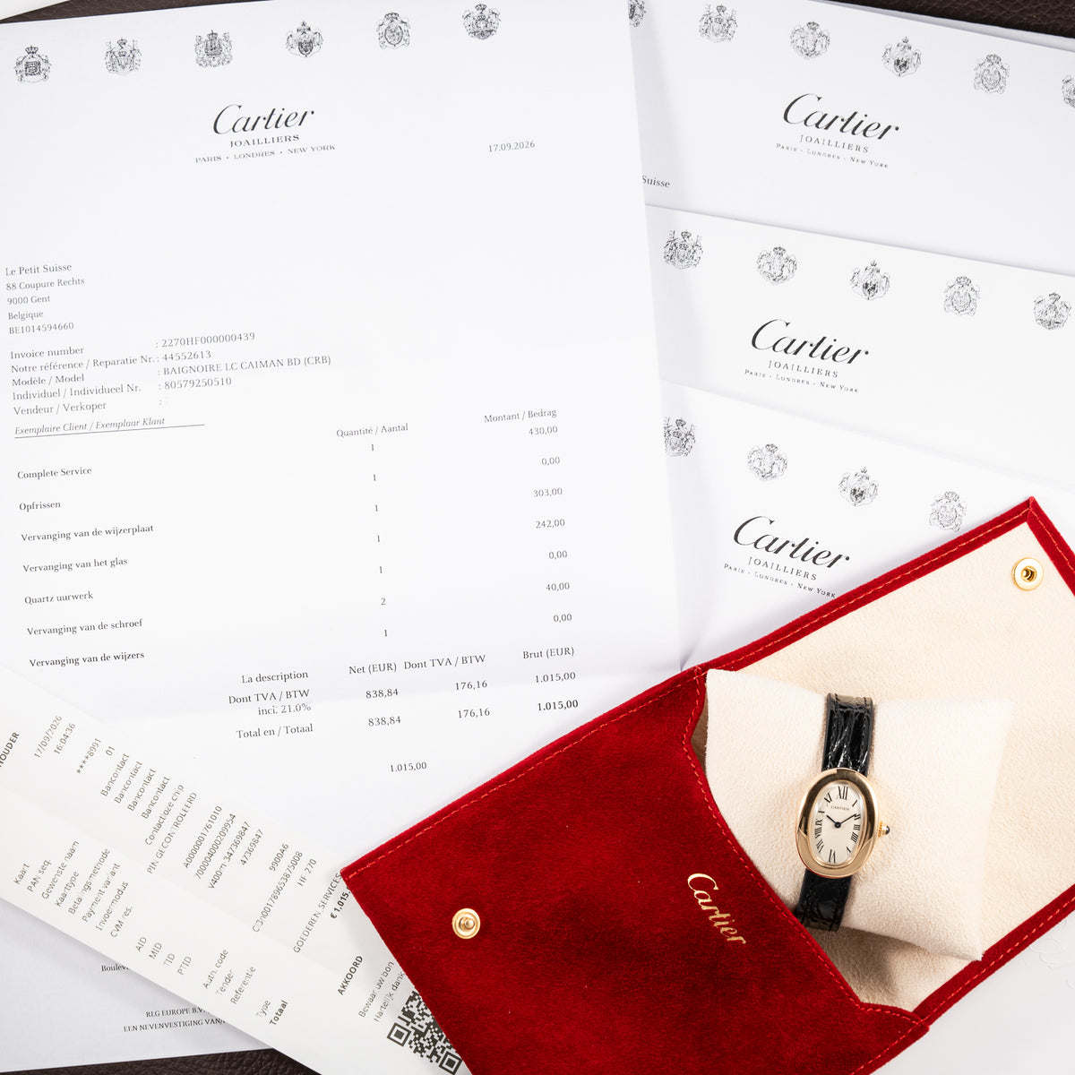 Cartier Baignoire 18K Yellow Gold w/ Cartier Service 2026 - 2y Warranty Ref. 8057925 From 1990s