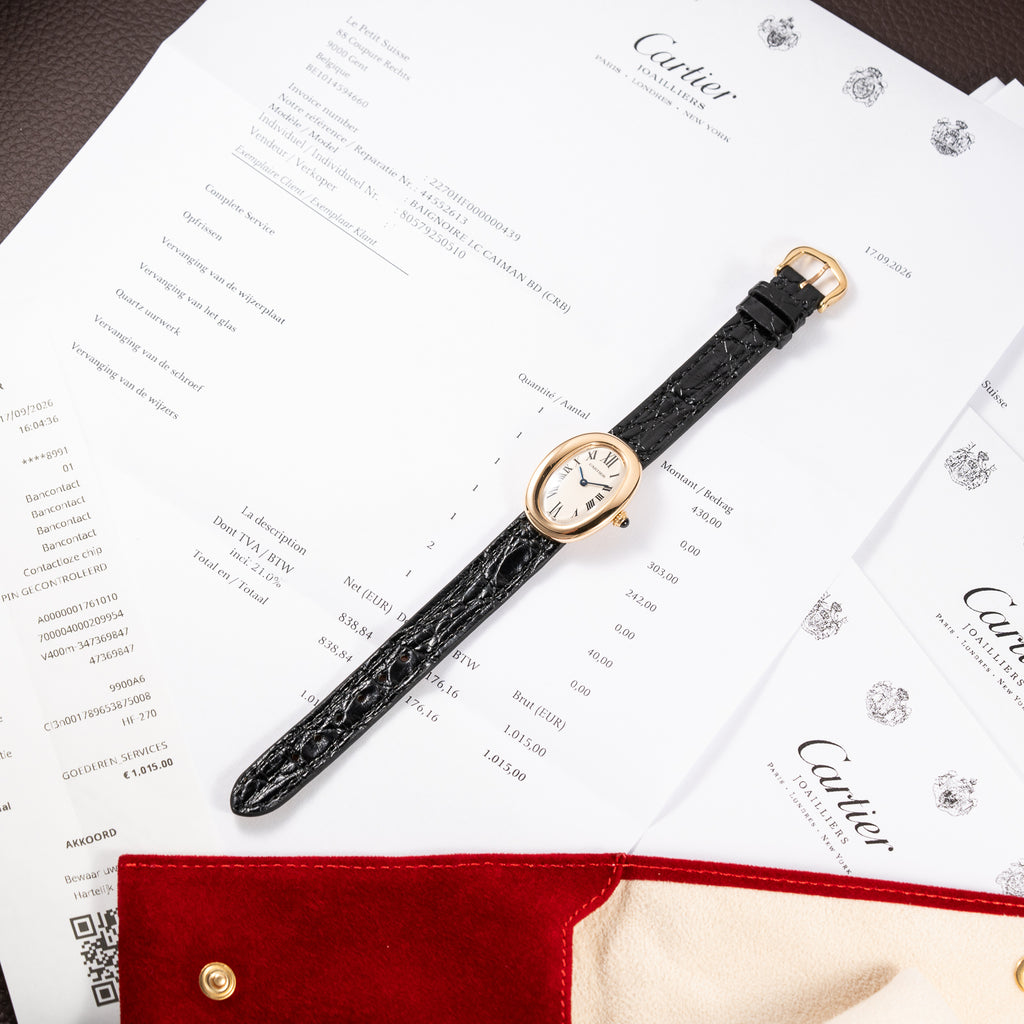 Cartier Baignoire 18K Yellow Gold w/ Cartier Service 2026 - 2y Warranty Ref. 8057925 From 1990s