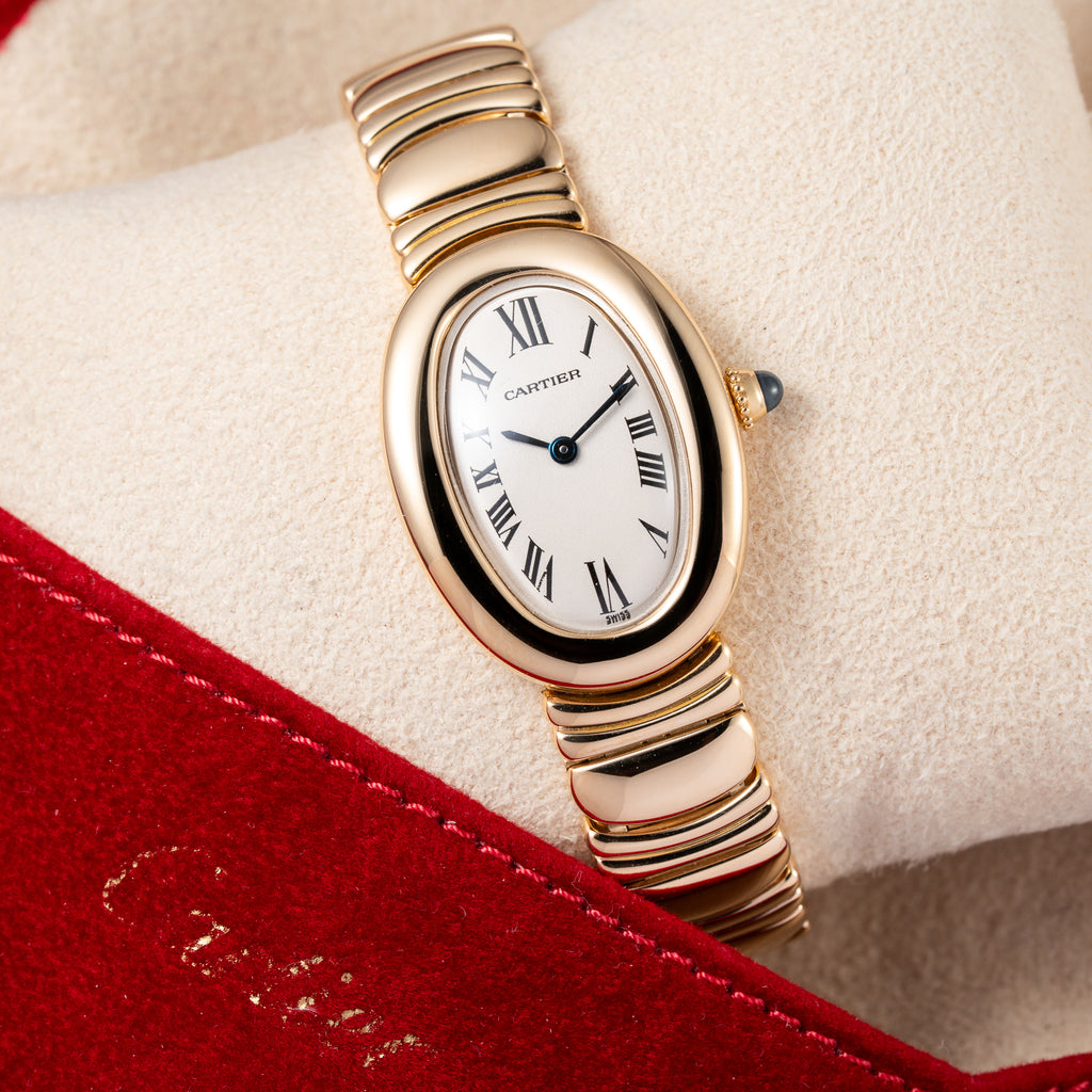 Cartier Baignoire 18K Yellow Gold Quartz with Cartier Service Papers Ref 8057912 from 1990s