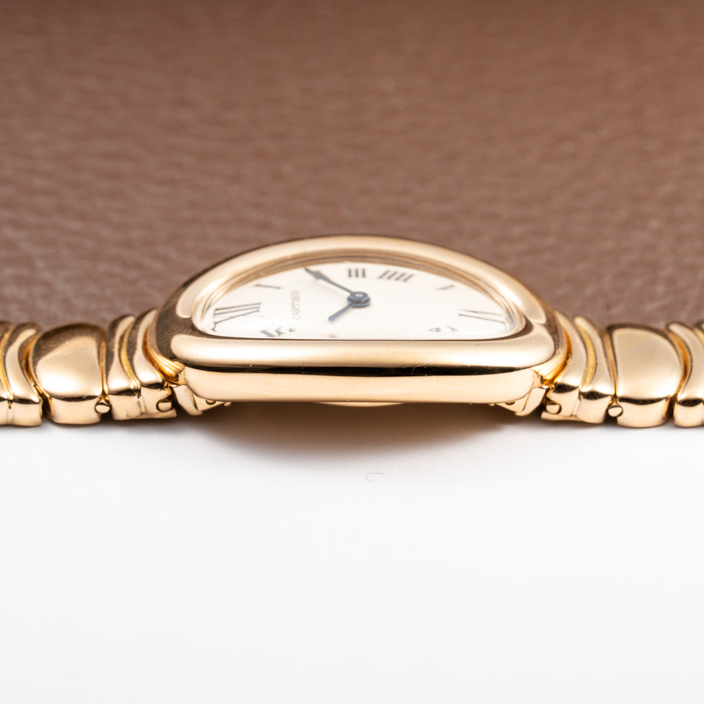 Cartier Baignoire 18K Yellow Gold Quartz with Cartier Service Papers Ref 8057912 from 1990s