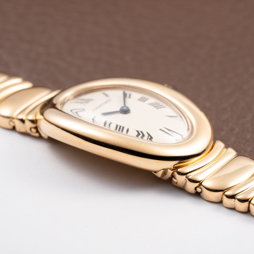 Cartier Baignoire 18K Yellow Gold Quartz with Cartier Service Papers Ref 8057912 from 1990s
