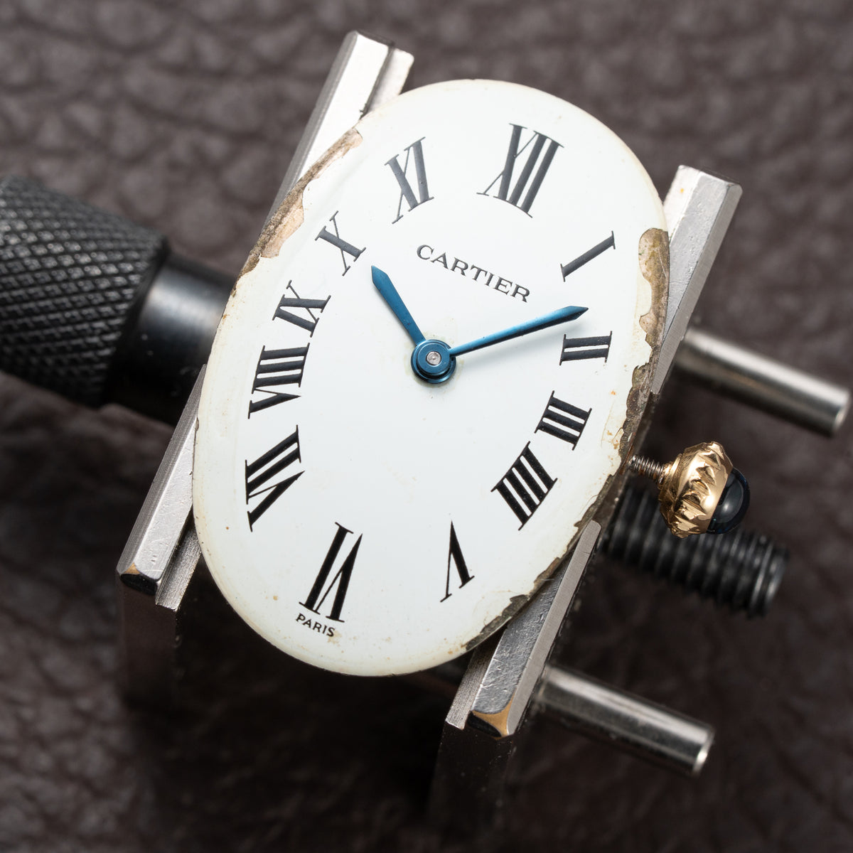 Cartier Baignoire 'Paris' Two-Row Diamond Bezel 18K Yellow Gold Ref. 78094 From 1970s