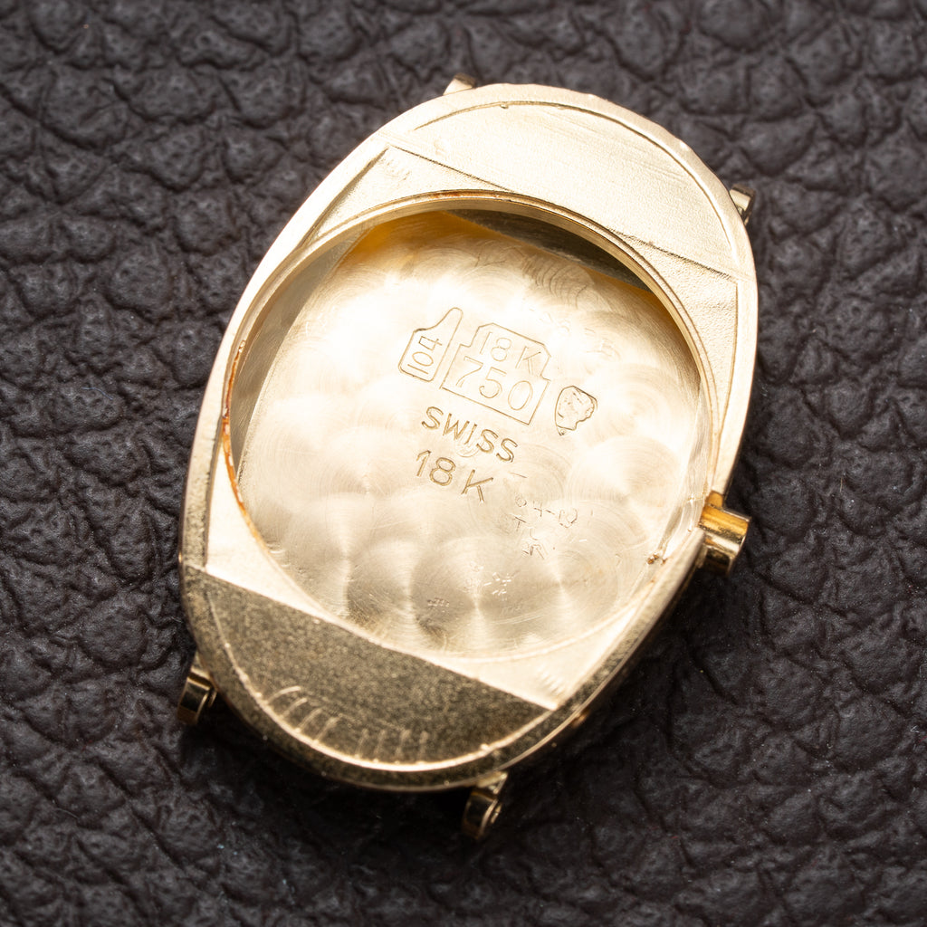 Cartier Baignoire 'Paris' Two-Row Diamond Bezel 18K Yellow Gold Ref. 78094 From 1970s