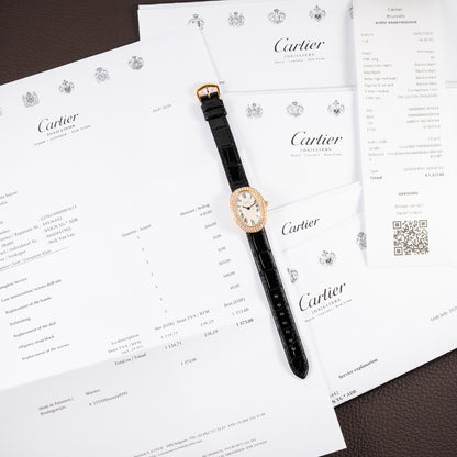 Cartier Baignoire Two-Row Factory Diamond Set 18K Yellow Gold Cartier Serviced 2026 Ref. 866044