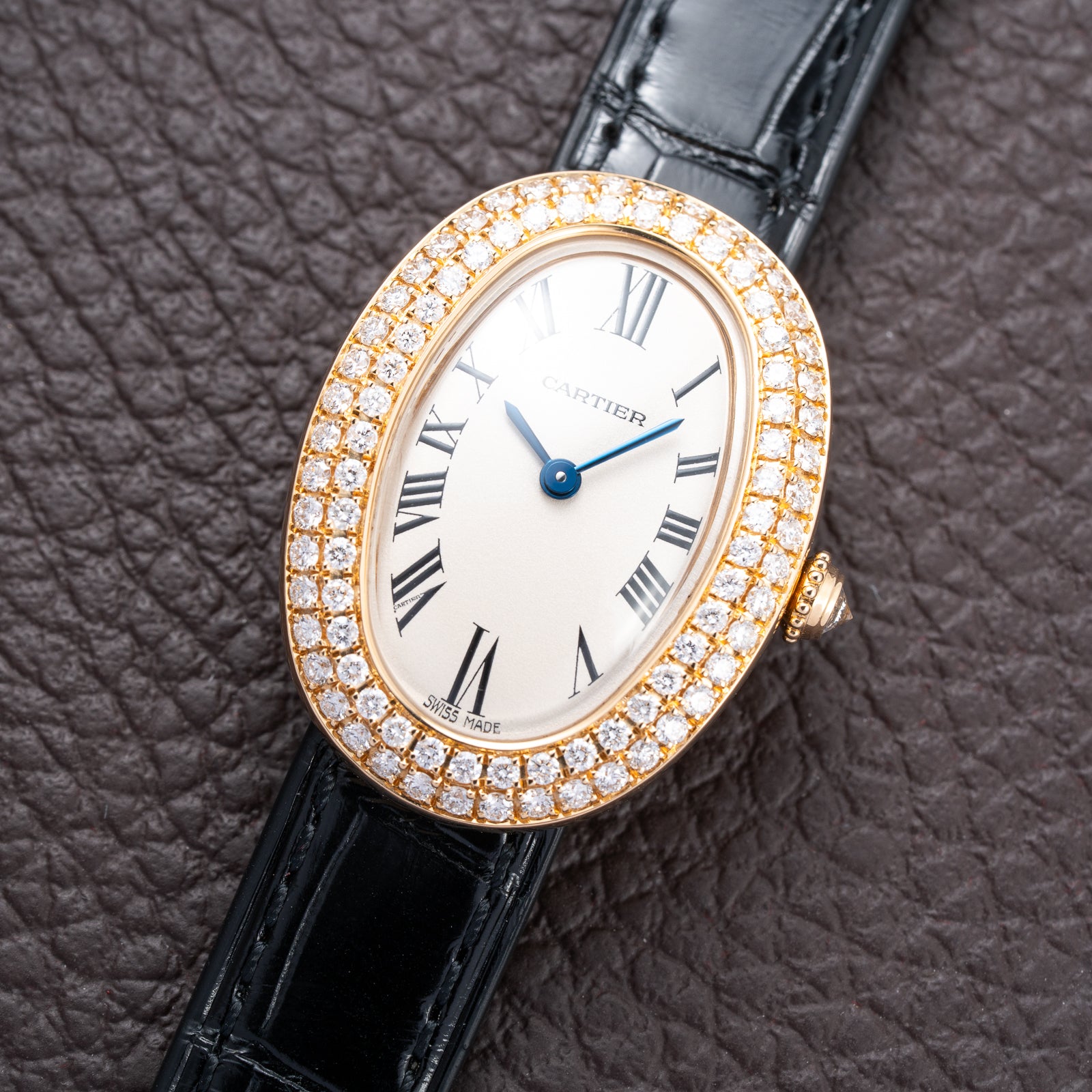 Cartier Baignoire Two-Row Factory Diamond Set 18K Yellow Gold Cartier Serviced 2026 Ref. 866044