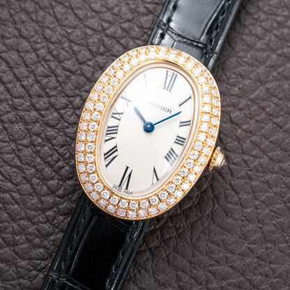 Cartier Baignoire Two-Row Factory Diamond Set 18K Yellow Gold Cartier Serviced 2026 Ref. 866044