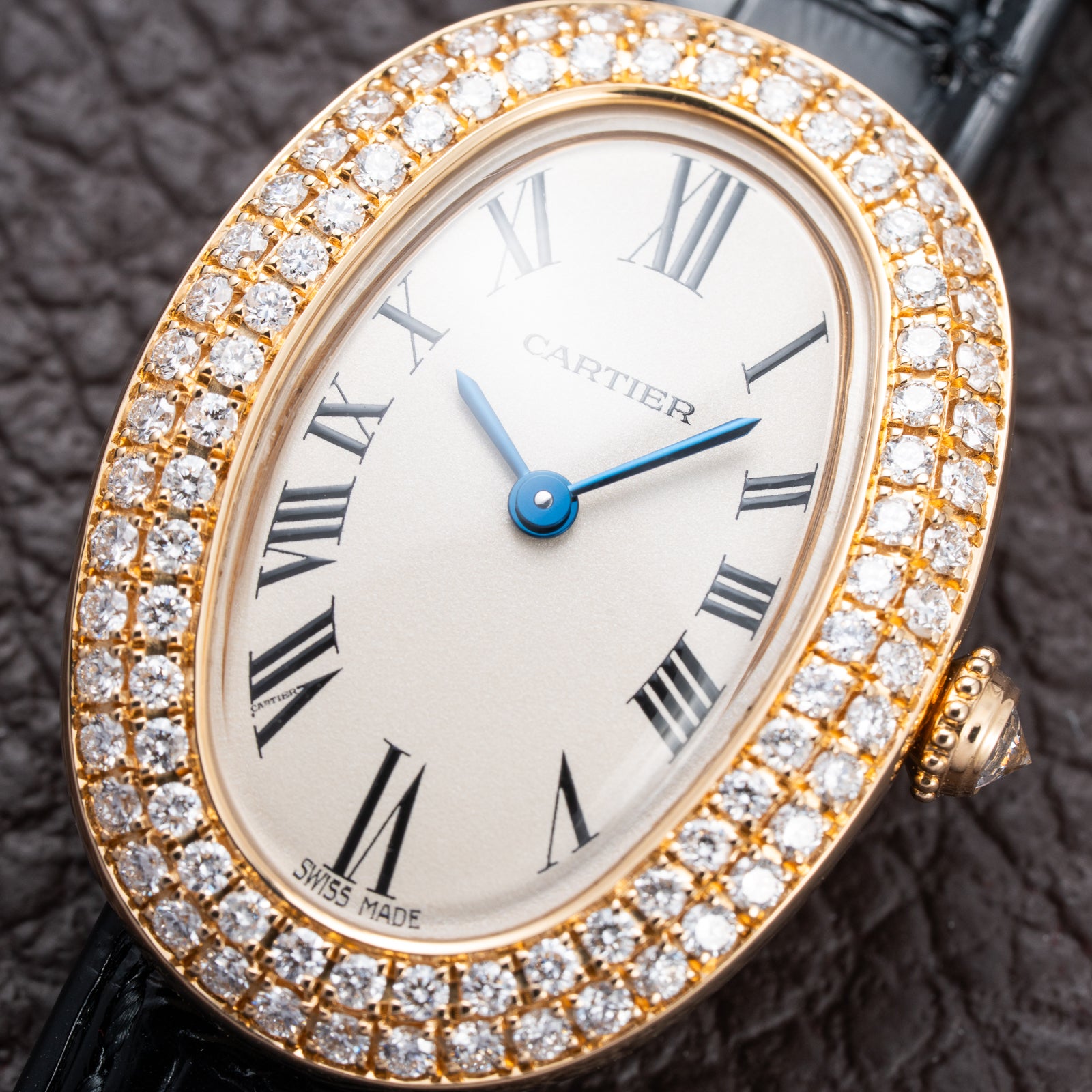 Cartier Baignoire Two-Row Factory Diamond Set 18K Yellow Gold Cartier Serviced 2026 Ref. 866044