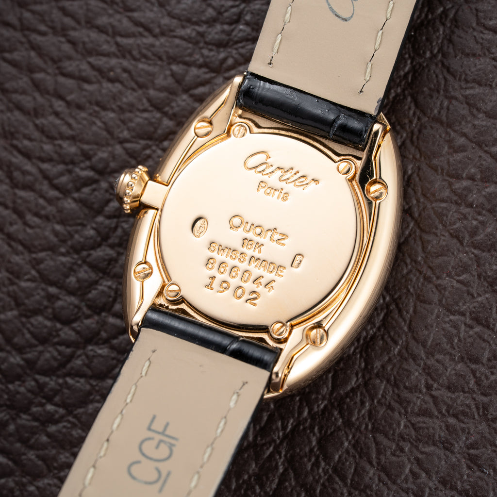 Cartier Baignoire Two-Row Factory Diamond Set 18K Yellow Gold Cartier Serviced 2026 Ref. 866044