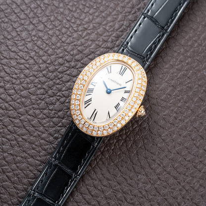 Cartier Baignoire Two-Row Factory Diamond Set 18K Yellow Gold Cartier Serviced 2026 Ref. 866044