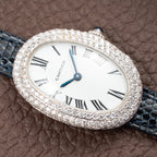 Cartier Baignoire Diamond Set White Gold 18K 'Paris' Dial Ref 78094 from 1970s