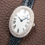 Cartier Baignoire Diamond Set White Gold 18K 'Paris' Dial Ref 78094 from 1970s