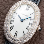 Cartier Baignoire Diamond Set White Gold 18K 'Paris' Dial Ref 78094 from 1970s