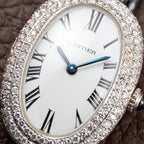 Cartier Baignoire Diamond Set White Gold 18K 'Paris' Dial Ref 78094 from 1970s