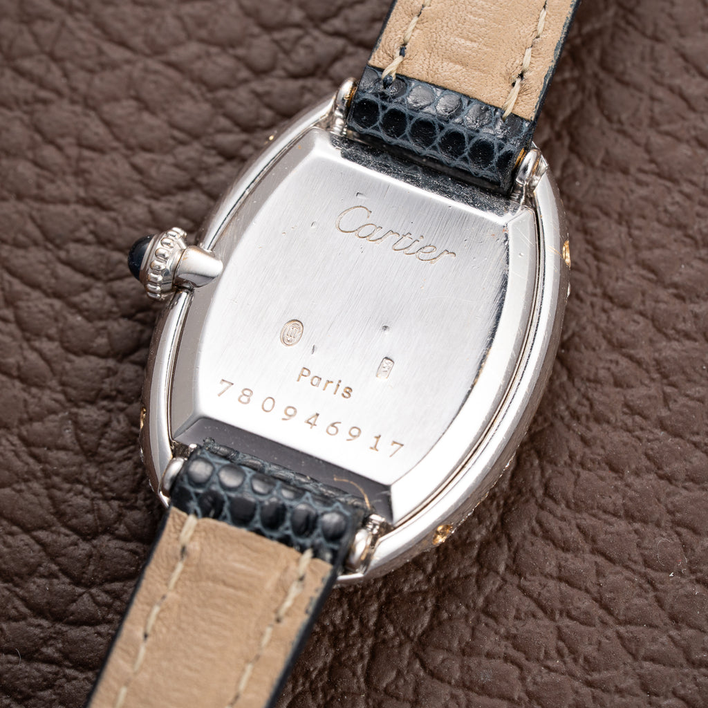 Cartier Baignoire Diamond Set White Gold 18K 'Paris' Dial Ref 78094 from 1970s