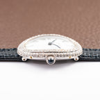 Cartier Baignoire Diamond Set White Gold 18K 'Paris' Dial Ref 78094 from 1970s