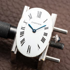 Cartier Baignoire Diamond Set White Gold 18K 'Paris' Dial Ref 78094 from 1970s
