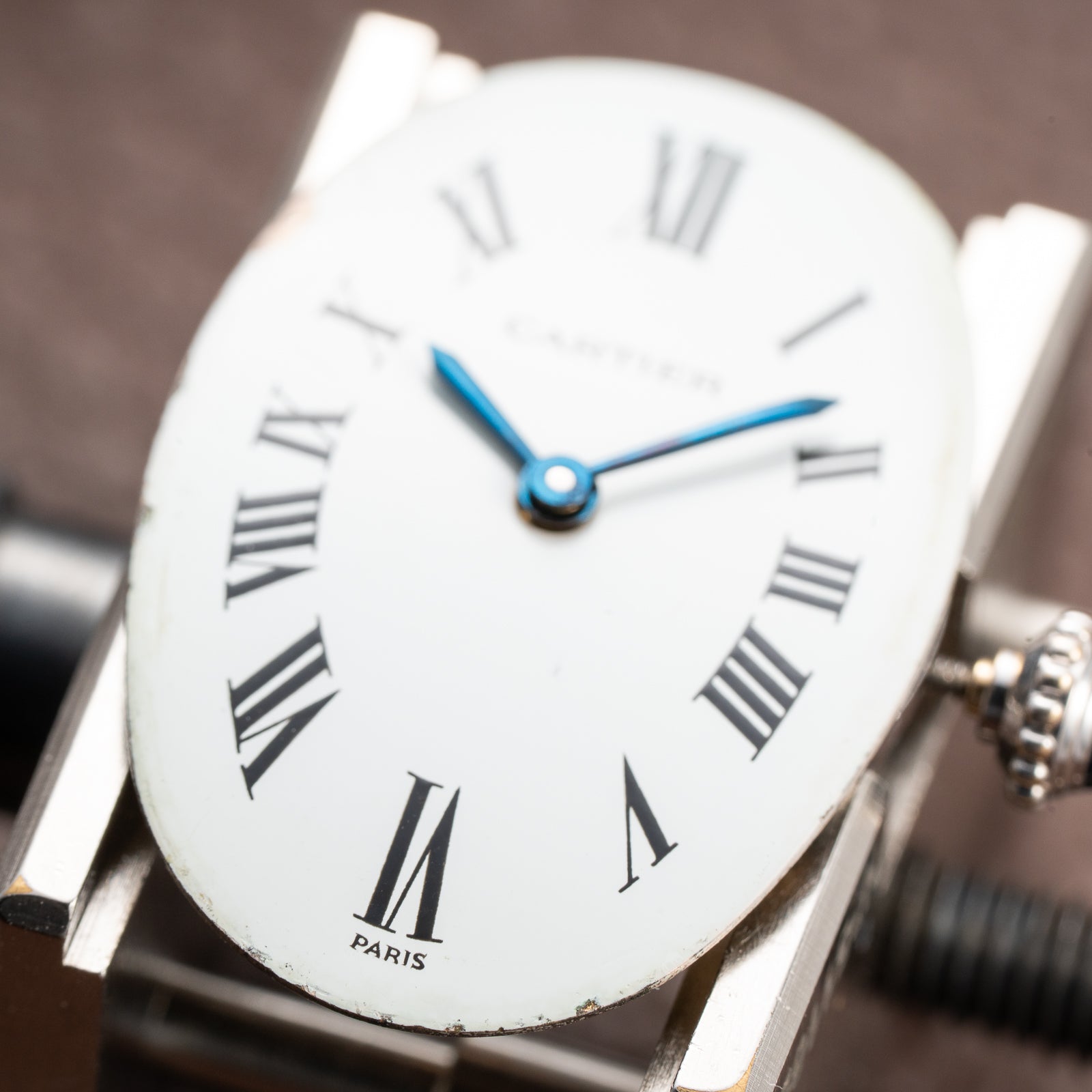 Cartier Baignoire Diamond Set White Gold 18K 'Paris' Dial Ref 78094 from 1970s