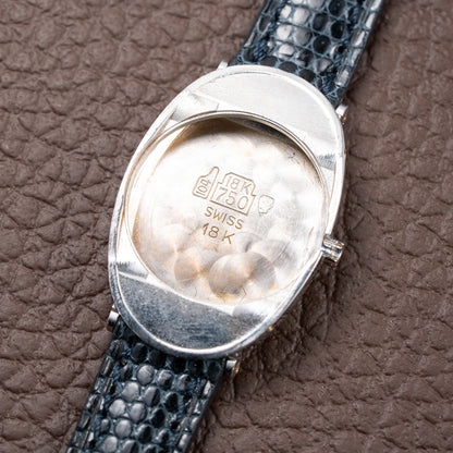 Cartier Baignoire Diamond Set White Gold 18K 'Paris' Dial Ref 78094 from 1970s