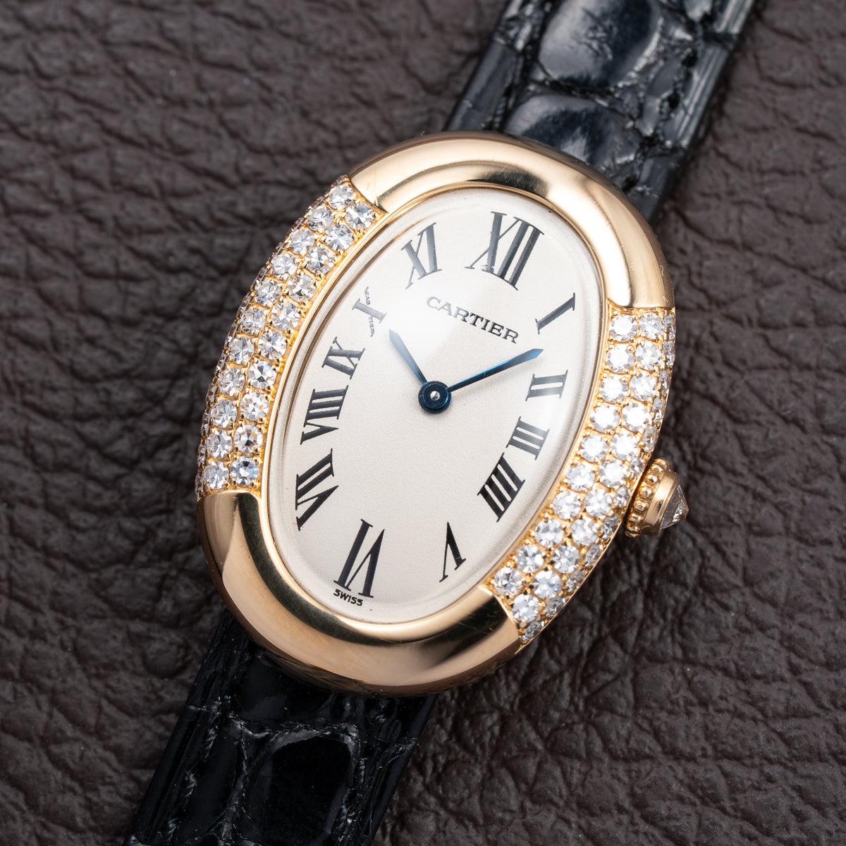 Cartier Baignoire Pavé Diamond Set 18K Yellow Gold Full Set from 1989 Cartier Service 2026 Ref 8057912