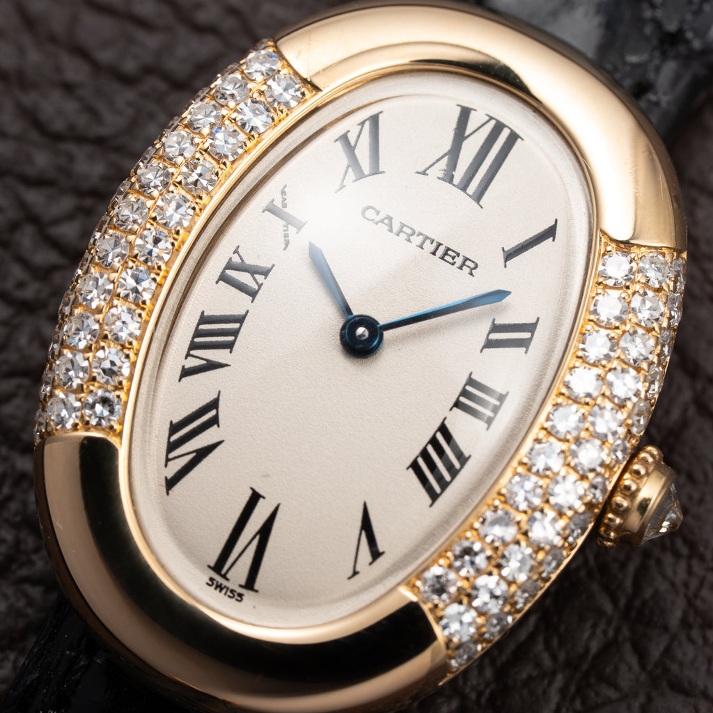Cartier Baignoire Pavé Diamond Set 18K Yellow Gold Full Set from 1989 Cartier Service 2026 Ref 8057912