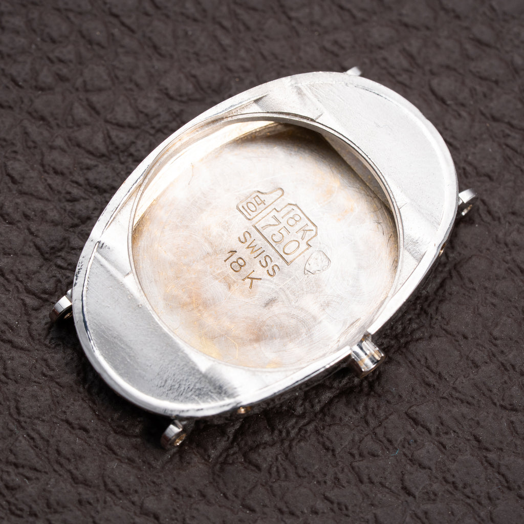 Cartier Baignoire Diamond Set White Gold 18K 'Paris' Dial Ref 78094 from 1970s