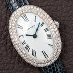 Cartier Baignoire Diamond Set White Gold 18K 'Paris' Dial Ref 78094 from 1970s