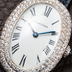 Cartier Baignoire Diamond Set White Gold 18K 'Paris' Dial Ref 78094 from 1970s