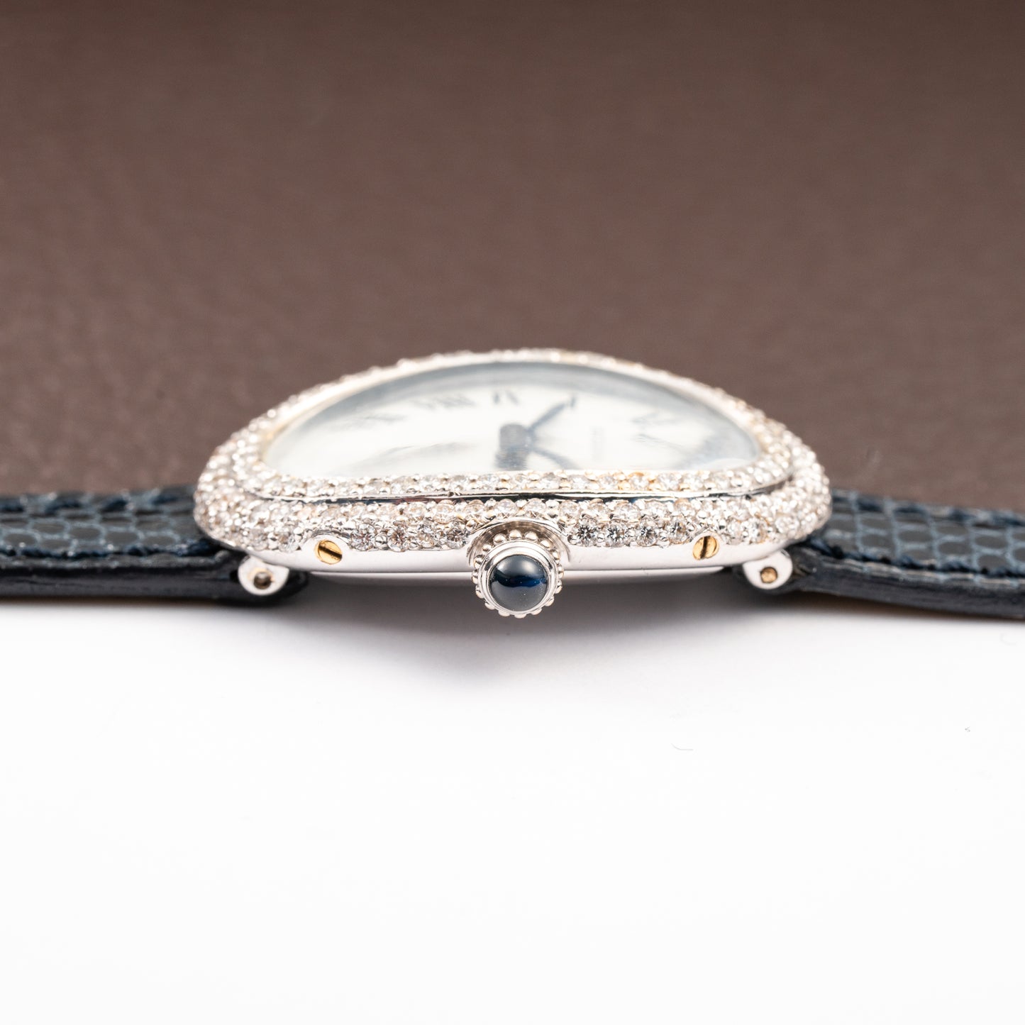 Cartier Baignoire Diamond Set White Gold 18K 'Paris' Dial Ref 78094 from 1970s