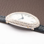 Cartier Baignoire Diamond Set White Gold 18K 'Paris' Dial Ref 78094 from 1970s